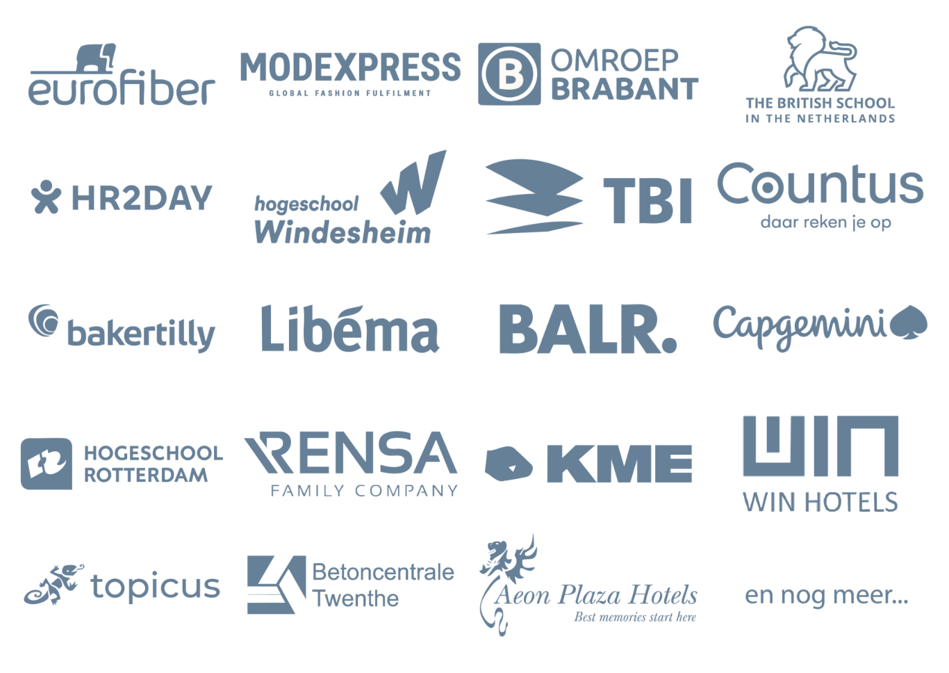 Organisaties waarmee ik heb samengewerkt: